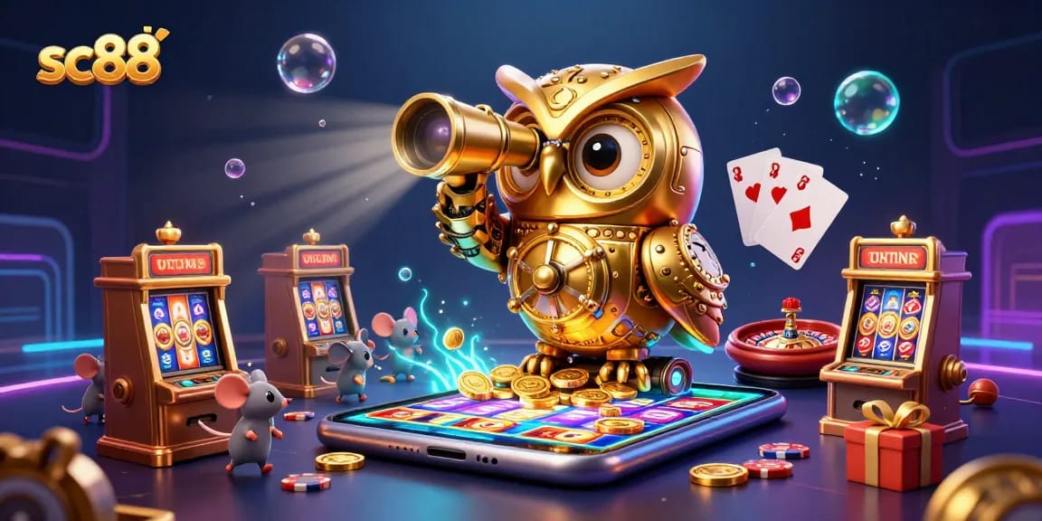 Experience thrilling gaming action with sc88, featuring a vibrant casino scene with captivating characters and gameplay.