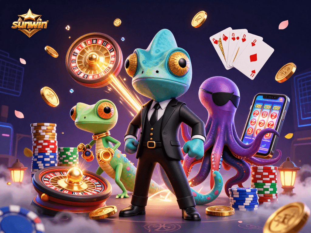 Experience exciting gameplay with sunwin's thrilling slot reels and vibrant casino elements.