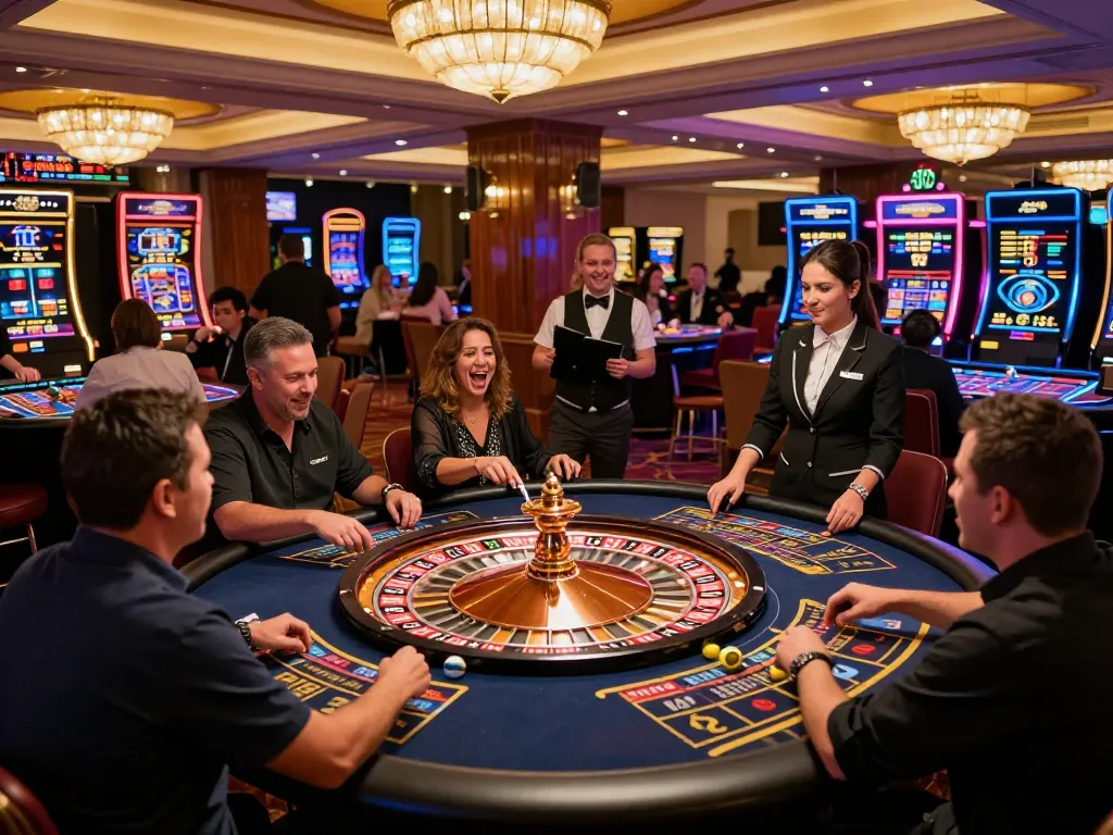 Players enjoy dynamic roulette games at the casino, embracing the thrill of MMOO betting excitement
