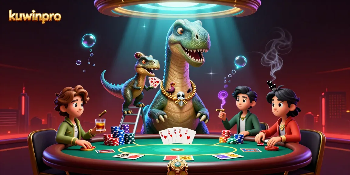 Engage in thrilling poker action at kuwinpro with a giant brontosaurus overseeing the game.