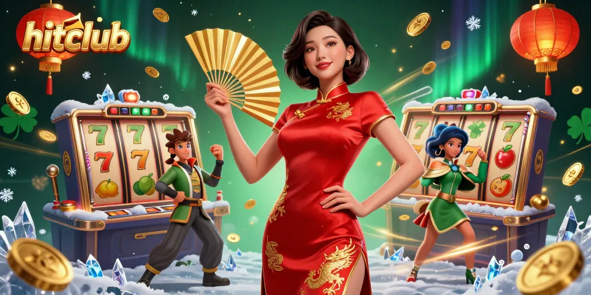 Experience the thrill at hitclub with dynamic slots and radiant casino vibes in this 3D illustration