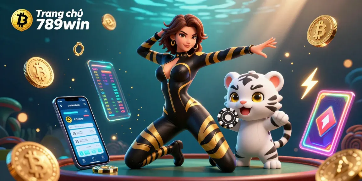 Experience the thrill at Trang chủ 789win with a spectacular 3D visual of dynamic gambling elements.