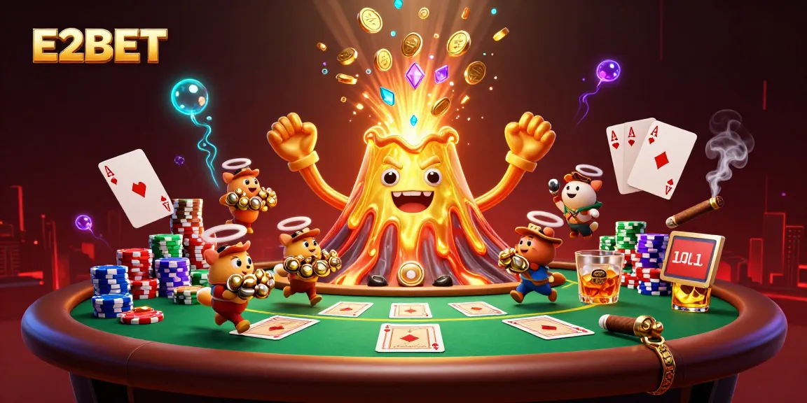 Win big with E2BET at this thrilling casino adventure featuring vibrant characters and action!