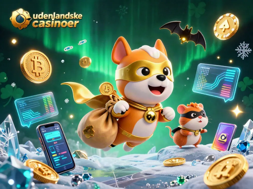 Engage in thrilling fun with udenlandske casinoer showcased in an action-packed illustration featuring a superhero dog.