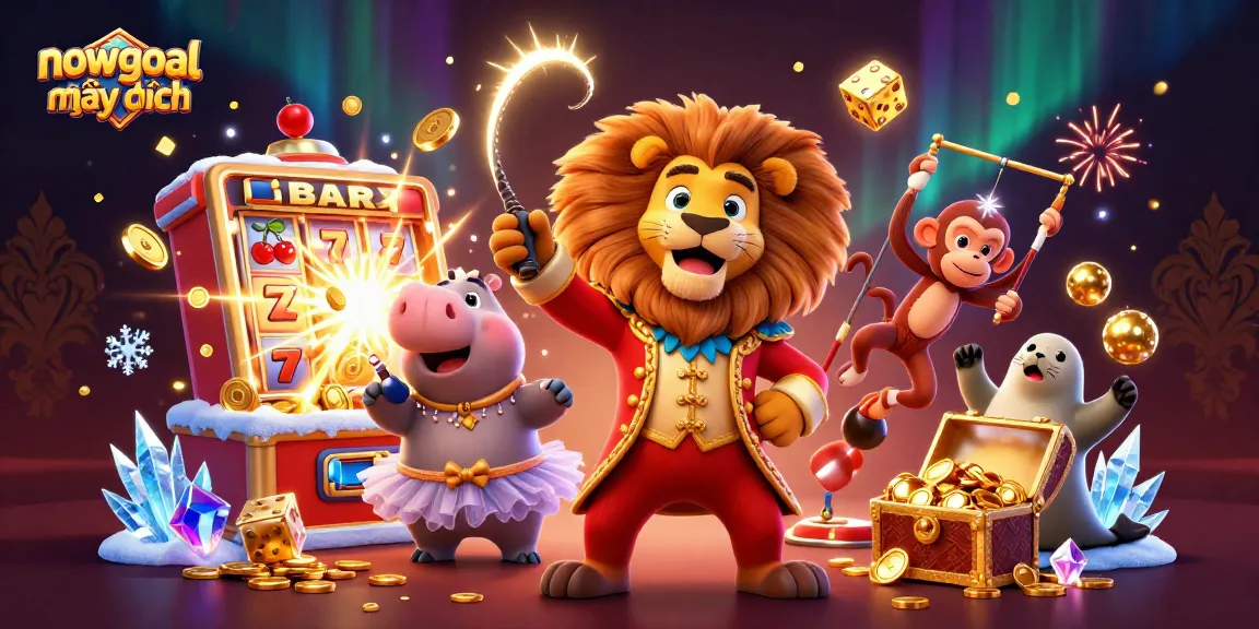 Experience the thrill of nowgoal mới nhất with this dynamic 3D scene featuring lively casino characters and action.