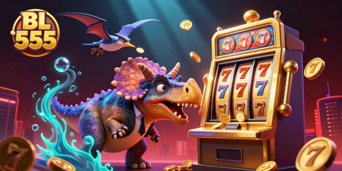 Experience thrilling gameplay at BL 555 with vibrant coin showers from a jackpot slot.