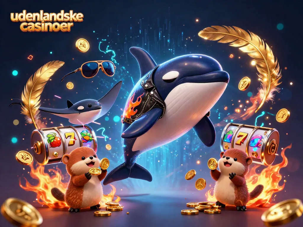 Engaging scene illustrating udenlandske casinoer featuring dynamic characters and rich gaming elements.