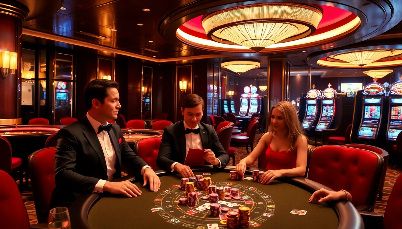 Engaged players enjoying a thrilling game at B52 Club's high-stakes poker table.