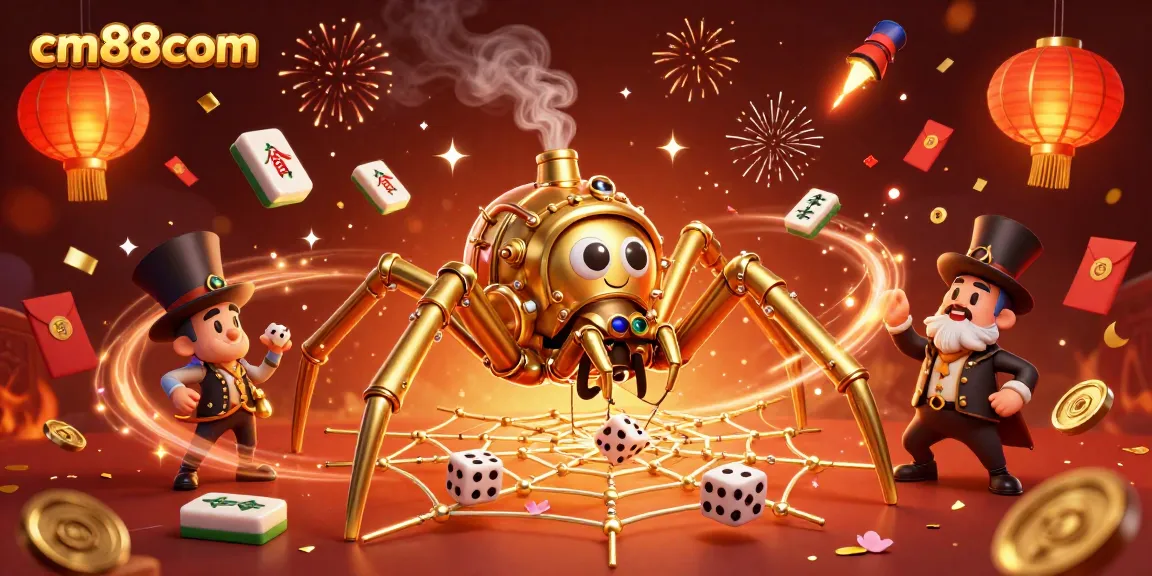 Spin and capture wins at cm88com, a vibrant 3D casino illustration of unique steampunk characters.