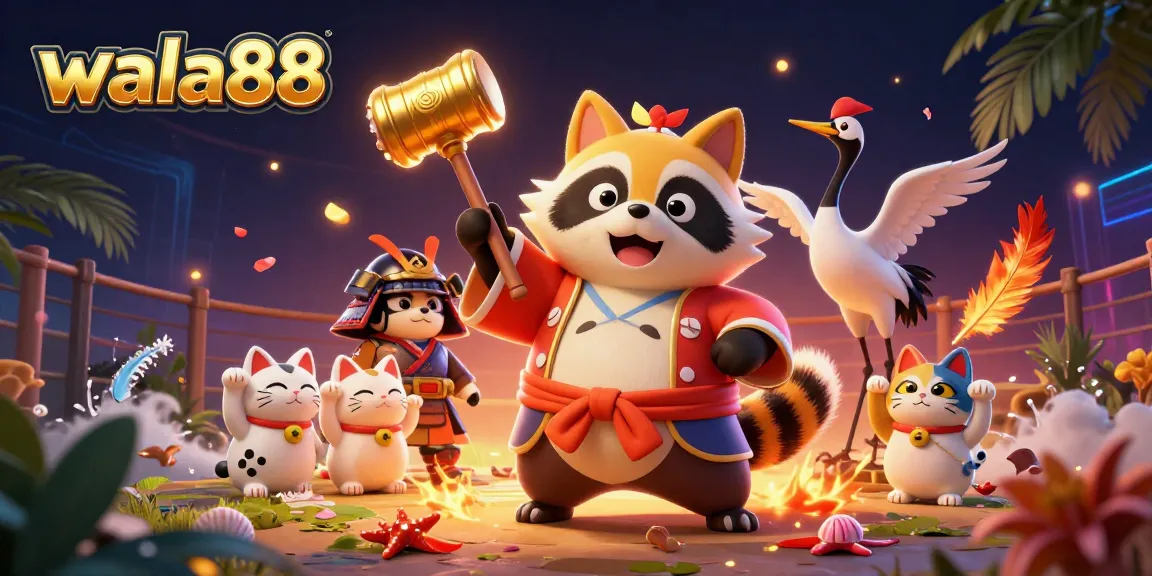 Engage with wala88's high-stakes cockfighting matches featuring vibrant characters in action.