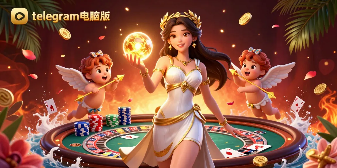 在充满活力的赌场场景中体验telegram电脑版,尽情享受令人兴奋的扑克动作和快乐的小天使。